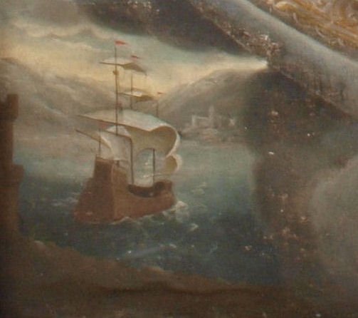 LARGE ANTIQUE RELIGIOUS OIL PAINTING, CUZCO SCHOOL - 6