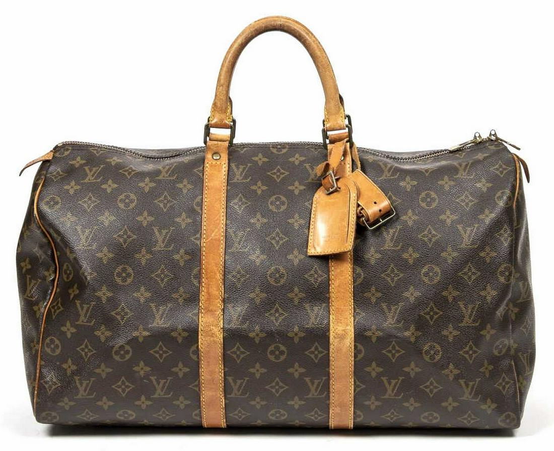 LOUIS VUITTON 'KEEPALL 50' MONOGRAM DUFFLE BAG (1 of 7)