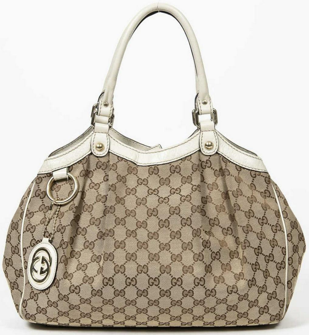GUCCI 'SUKEY' GG MONOGRAM CANVAS TOTE BAG (1 of 7)