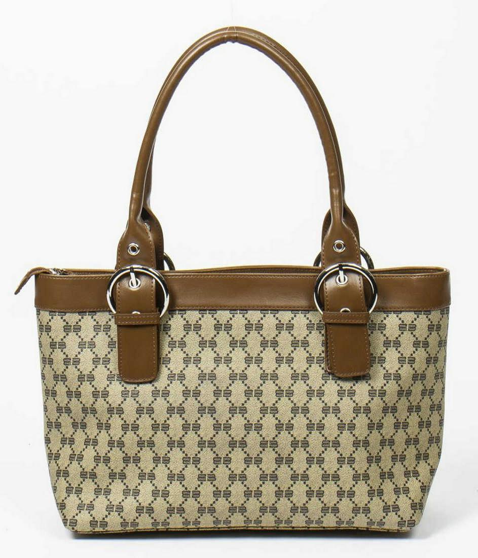 VINTAGE BALENCIAGA MONOGRAM CANVAS TOTE BAG (1 of 7)
