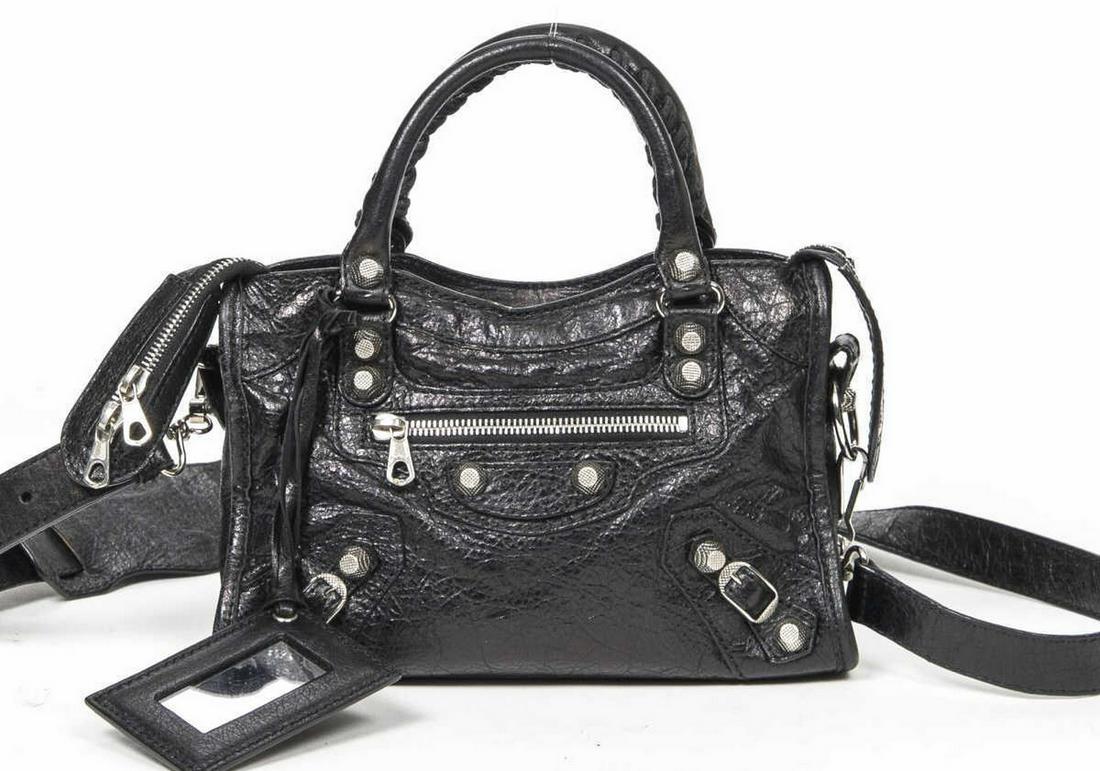 BALENCIAGA 'MOTOCROSS MINI CITY' LEATHER BAG (1 of 7)