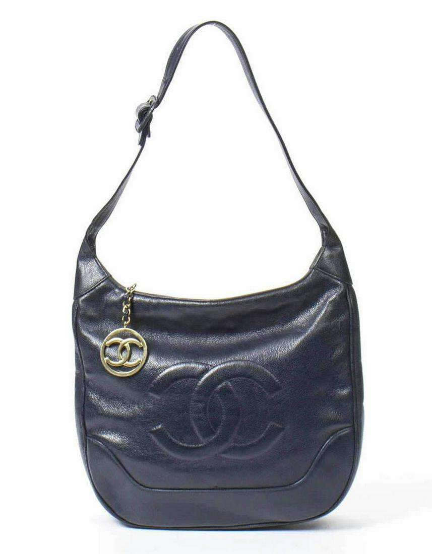 CHANEL CAVIAR LEATHER MEDALLION HOBO BAG (1 of 7)