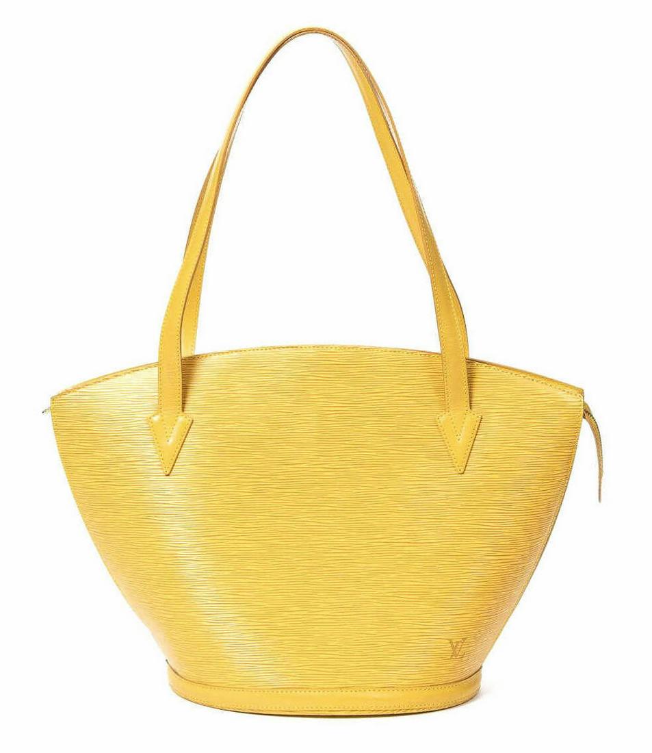 LOUIS VUITTON 'ST. JACQUES GM' YELLOW EPI HANDBAG (1 of 7)