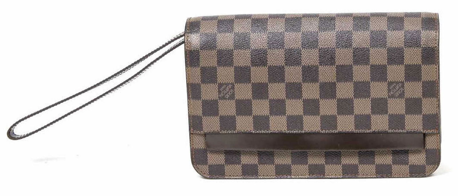 LOUIS VUITTON 'POCHETTE SAINT LOUIS' DAMIER CLUTCH (1 of 7)