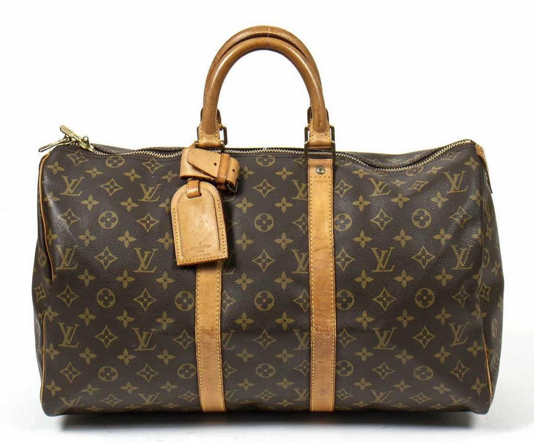 LOUIS VUITTON 'KEEPALL 45' MONOGRAM CANVAS DUFFLE (1 of 8)
