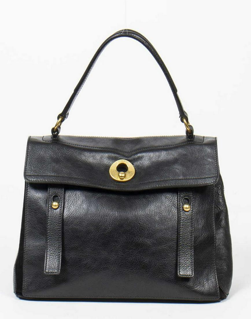 YVES SAINT LAURENT MUSE TWO BLACK LEATHER HANDBAG (1 of 7)