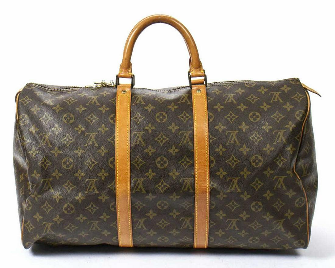 LOUIS VUITTON 'KEEPALL 50' MONOGRAM DUFFLE BAG (1 of 7)