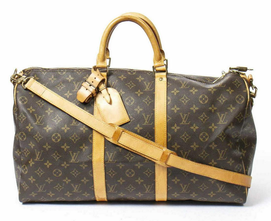 LOUIS VUITTON 'KEEPALL 50 BANDOULIERE' DUFFLE BAG (1 of 7)