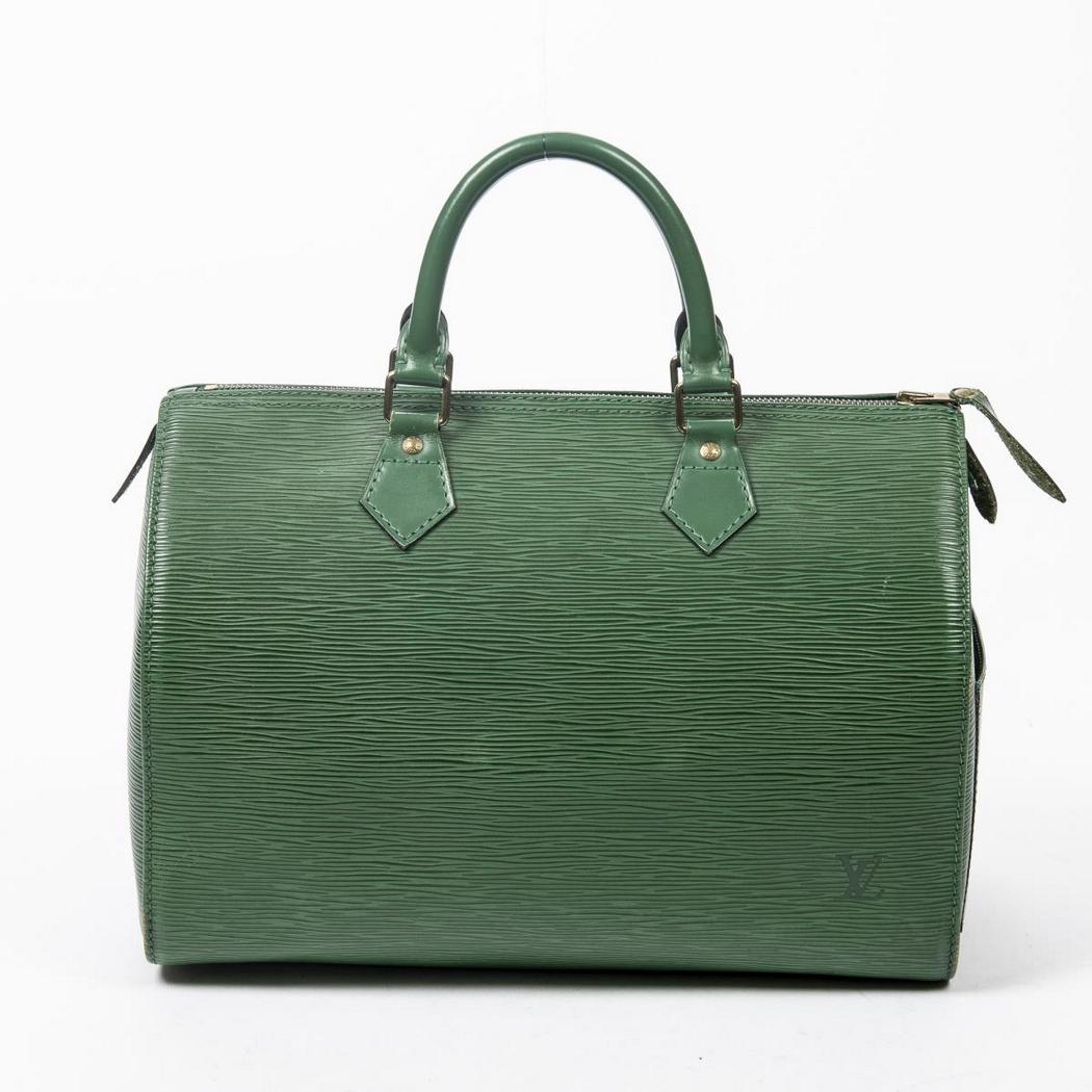 LOUIS VUITTON 'SPEEDY 30' GREEN EPI HANDBAG (1 of 7)