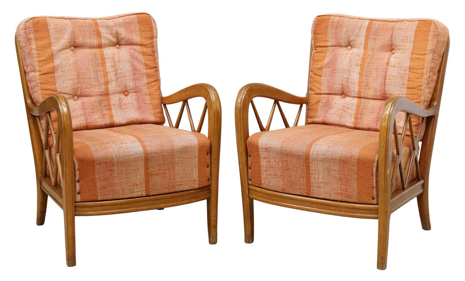 (2) PAOLO BUFFA ITALIAN MID-CENTURY LOUNGE CHAIRS (1 of 3)