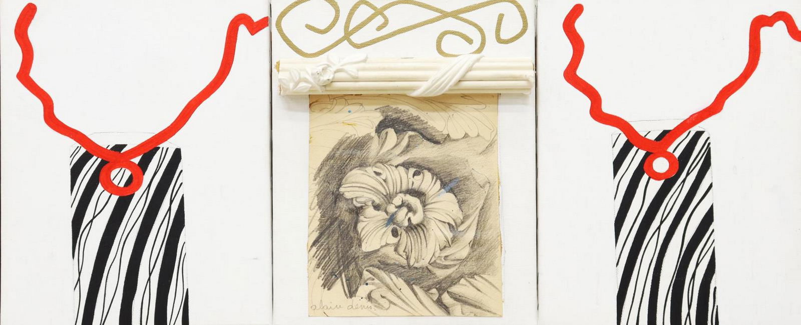 ALAIN DENIS (B.1947) MODERN MIXED MEDIA COLLAGE (1 of 4)