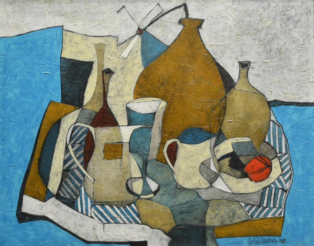 ORIS ROBERTSON (TX, 1937-2002) MODERN STILL LIFE (1 of 4)