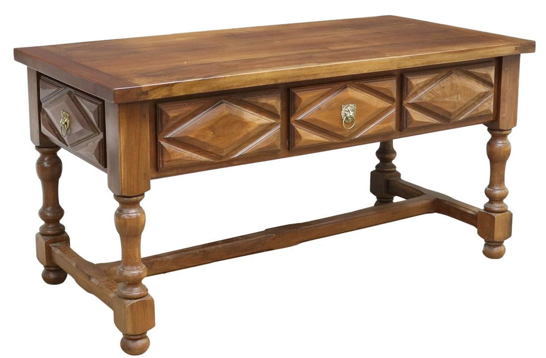 FRENCH LOUIS XIII STYLE WALNUT WRITING DESK (1 of 4)