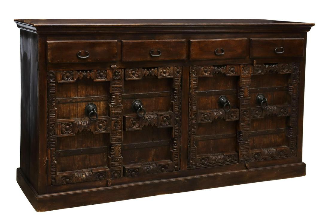 HEAVY BAROQUE STYLE PANELED SIDEBOARD (1 of 6)