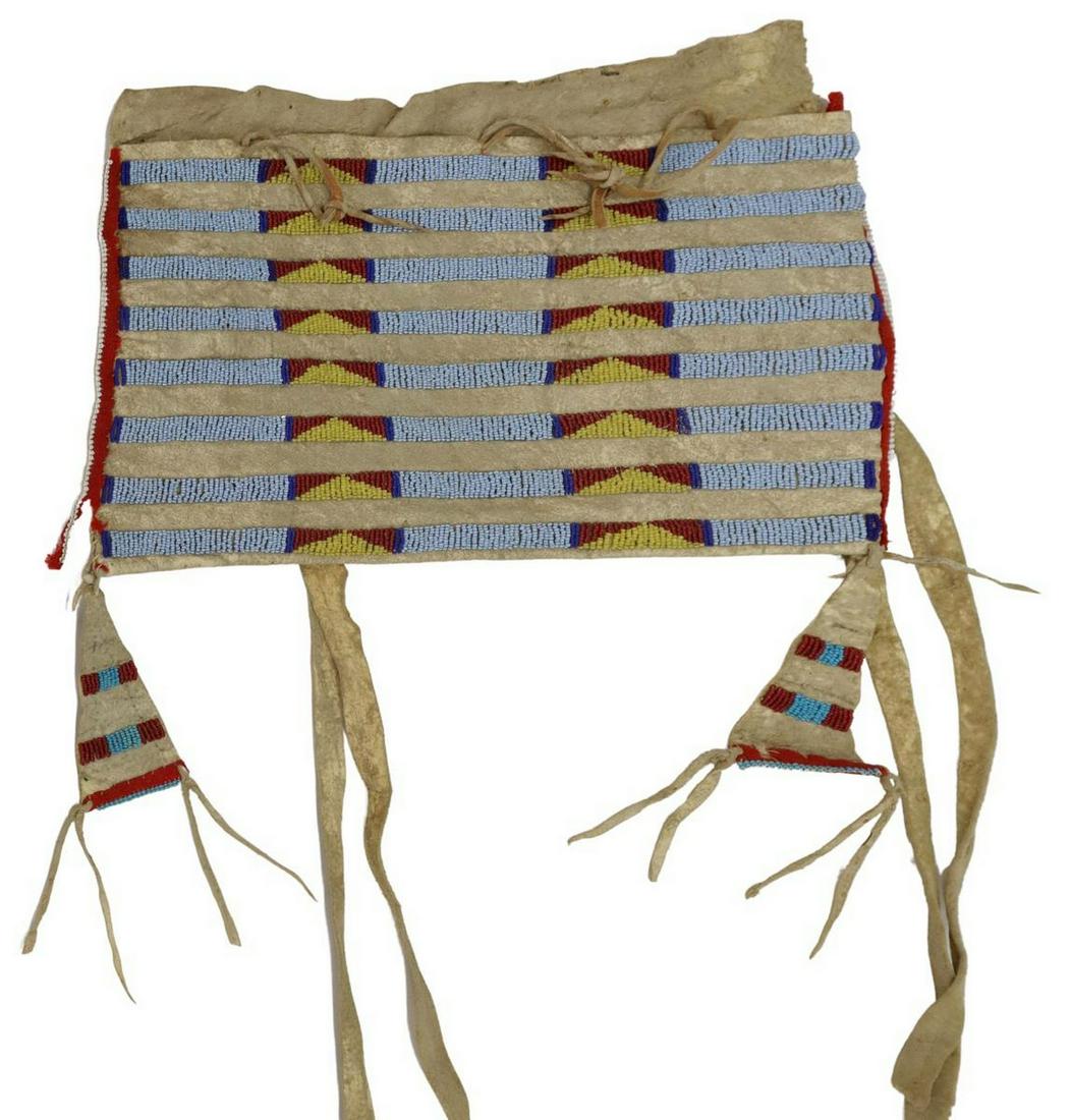 CHEYENNE NATIVE AMERICAN BEADED BAG, 1875-1895 (1 of 5)
