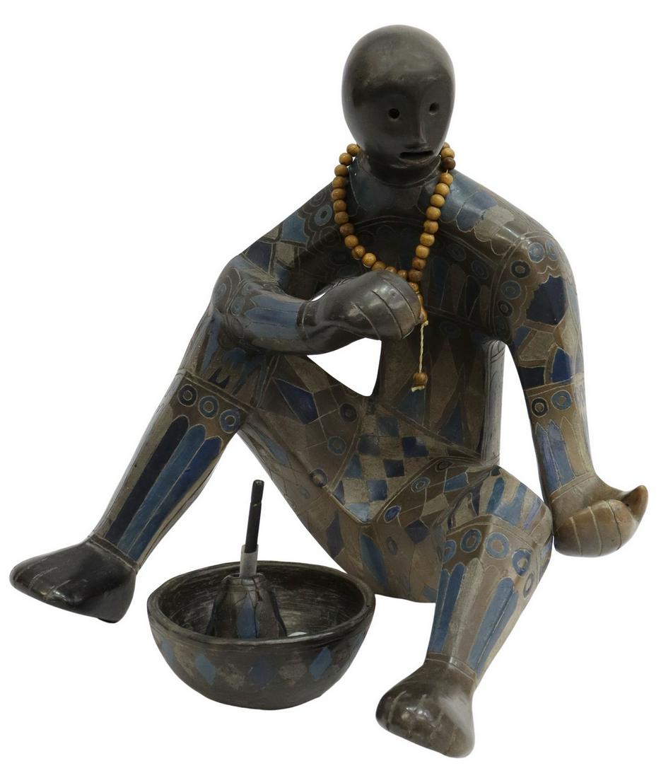 MAX KERLOW (ATTRIB.) MEX BLACKWARE POTTERY FIGURE (1 of 5)
