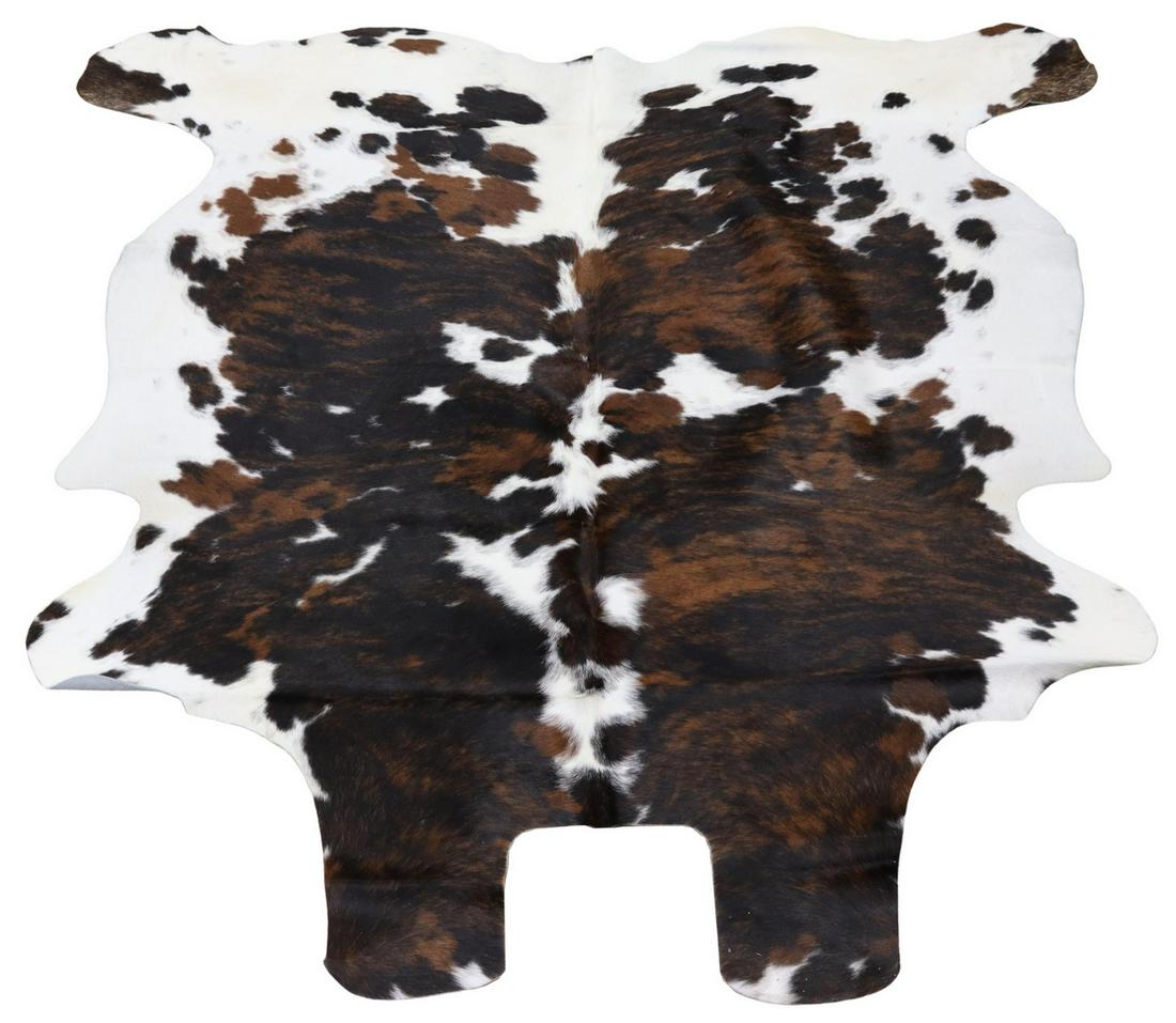 COWHIDE, WHITE, BROWN, BLACK, APPROX. 75" x 75" (1 of 3)