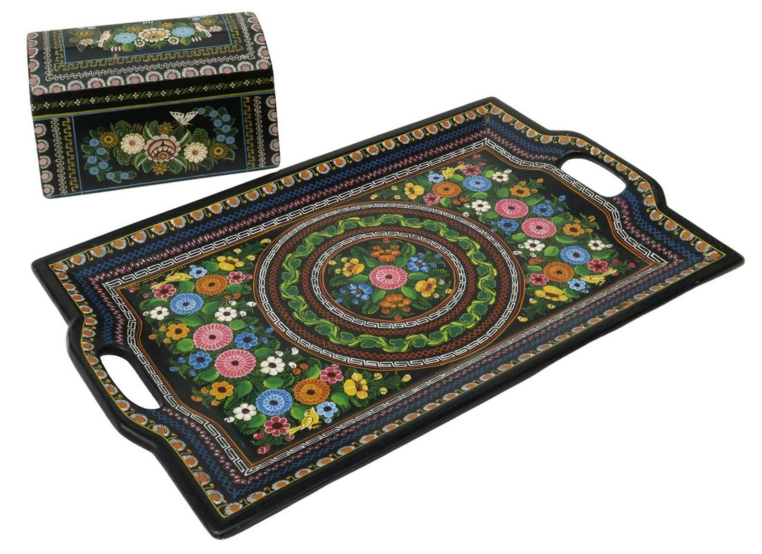 (2) OLINALA MEXICO LACQUERED BOX & SERVICE TRAY (1 of 6)