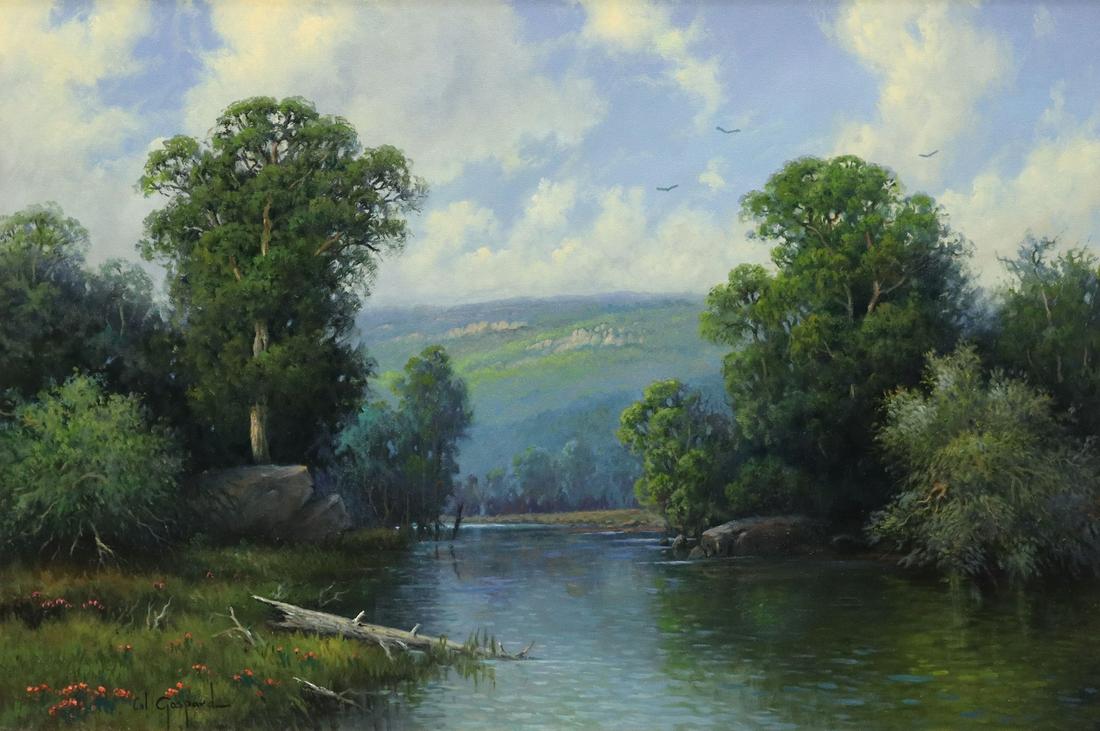 CAL GASPARD (1934-2020) 'ALONG THE FRIO RIVER' (1 of 4)