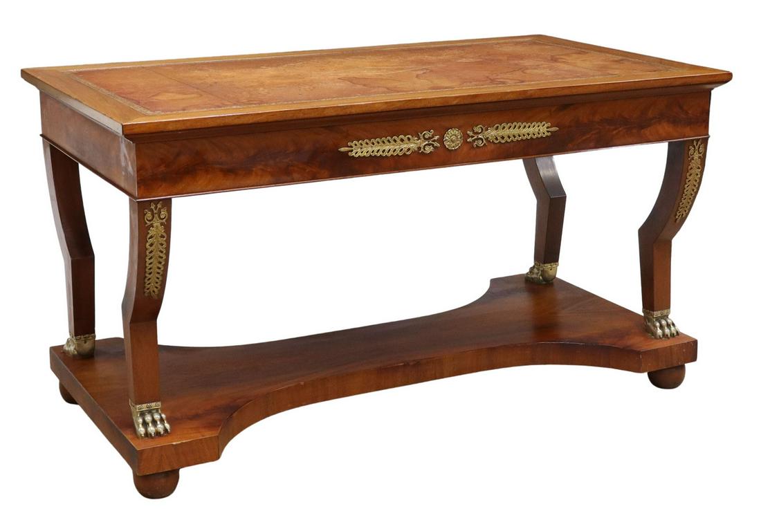 FRENCH EMPIRE STYLE MAHOGANY WRITING DESK (1 of 5)