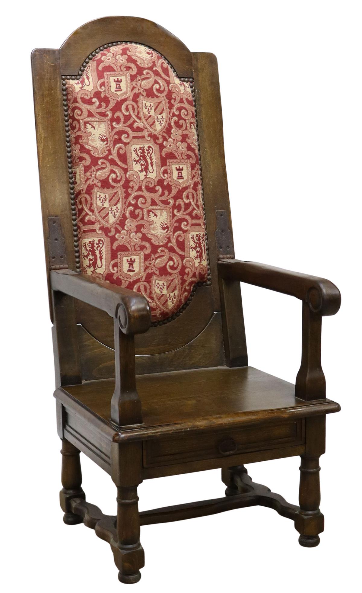 FRENCH WALNUT TILT-TOP TABLE MONK'S BENCH (1 of 5)