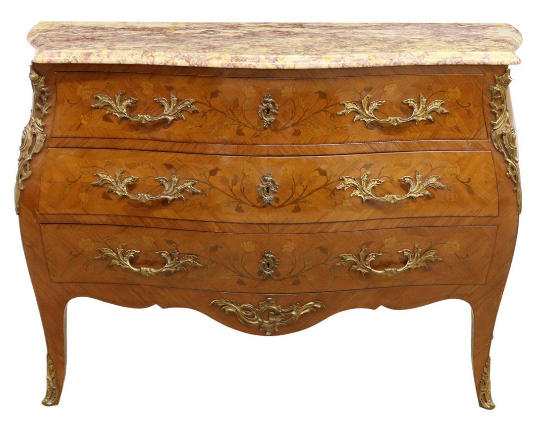 MAISON FRANCOIS DAIDE LOUIS XV STYLE BOMBE COMMODE (1 of 4)