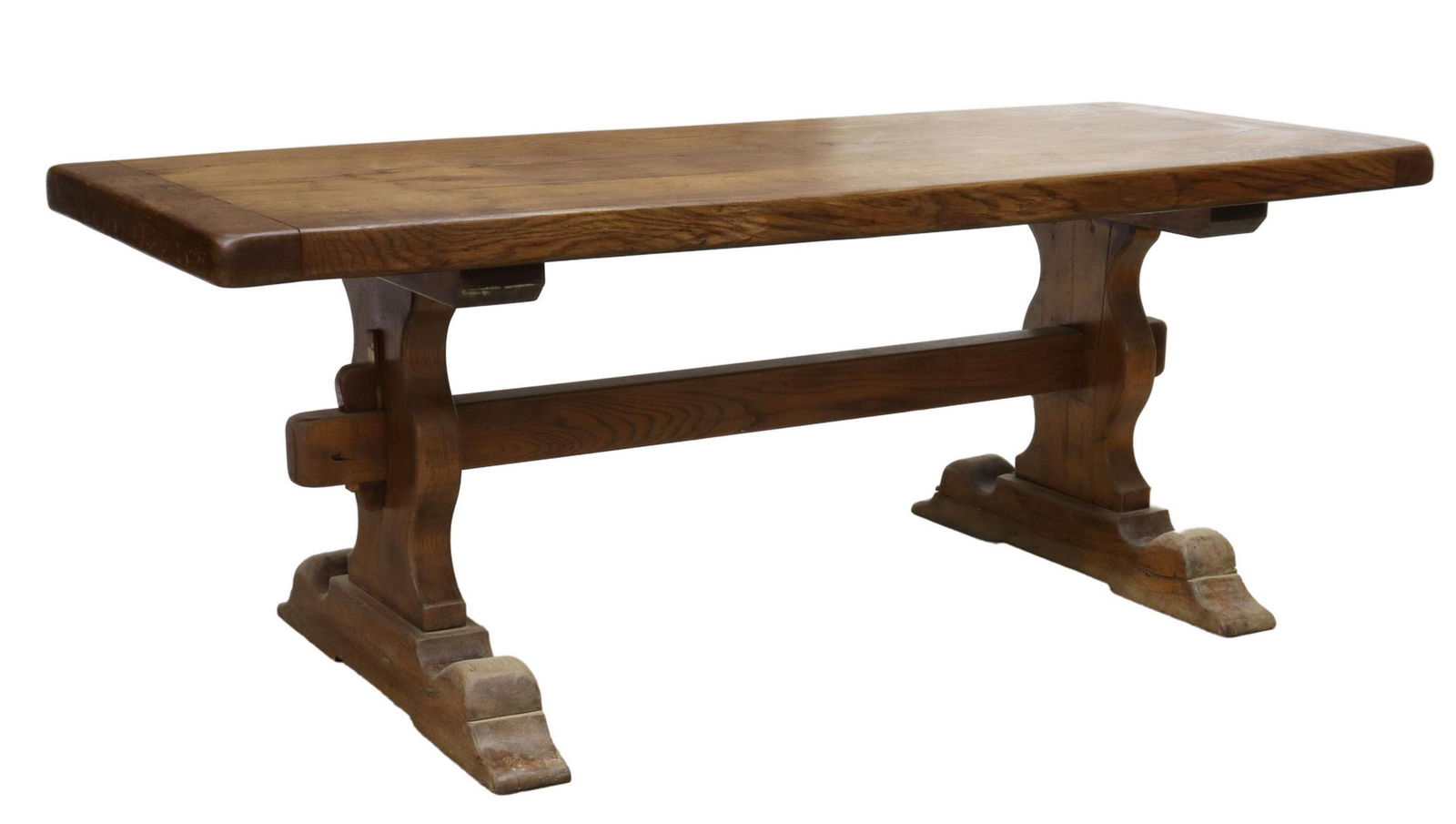 FRENCH OAK MONASTERY REFECTORY TRESTLE TABLE (1 of 4)