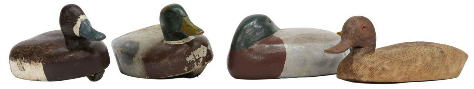 (4) VINTAGE CARVED & PAINTED DUCK DECOYS (1 of 5)