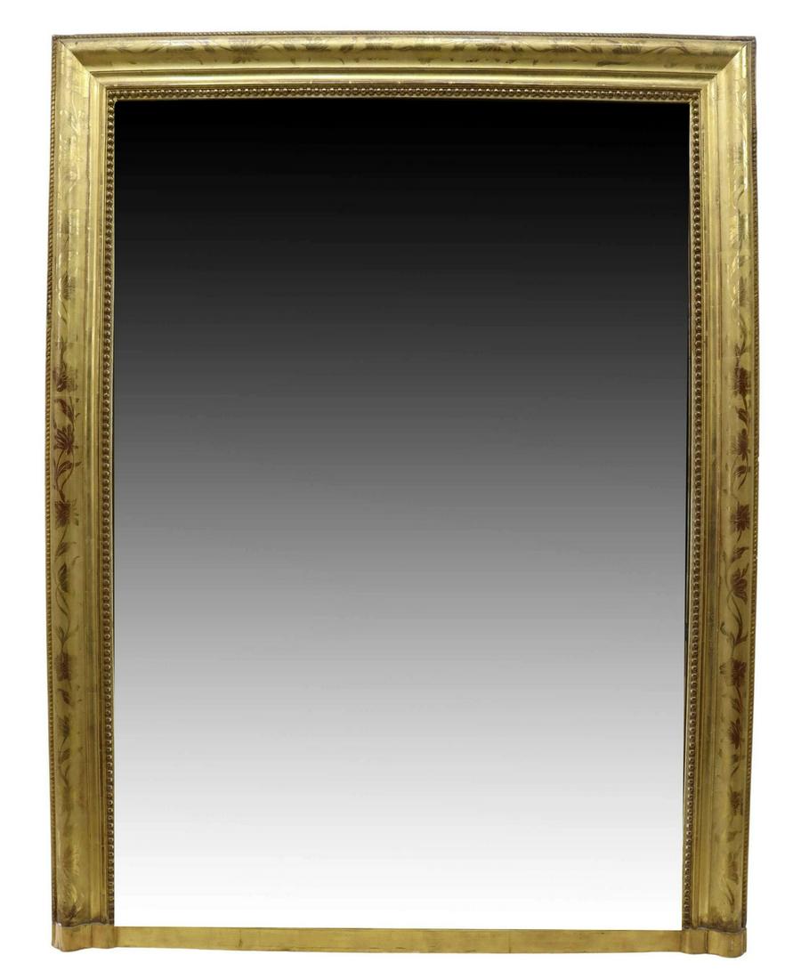 LOUIS PHILIPPE PERIOD ETCHED GILTWOOD MIRROR (1 of 3)
