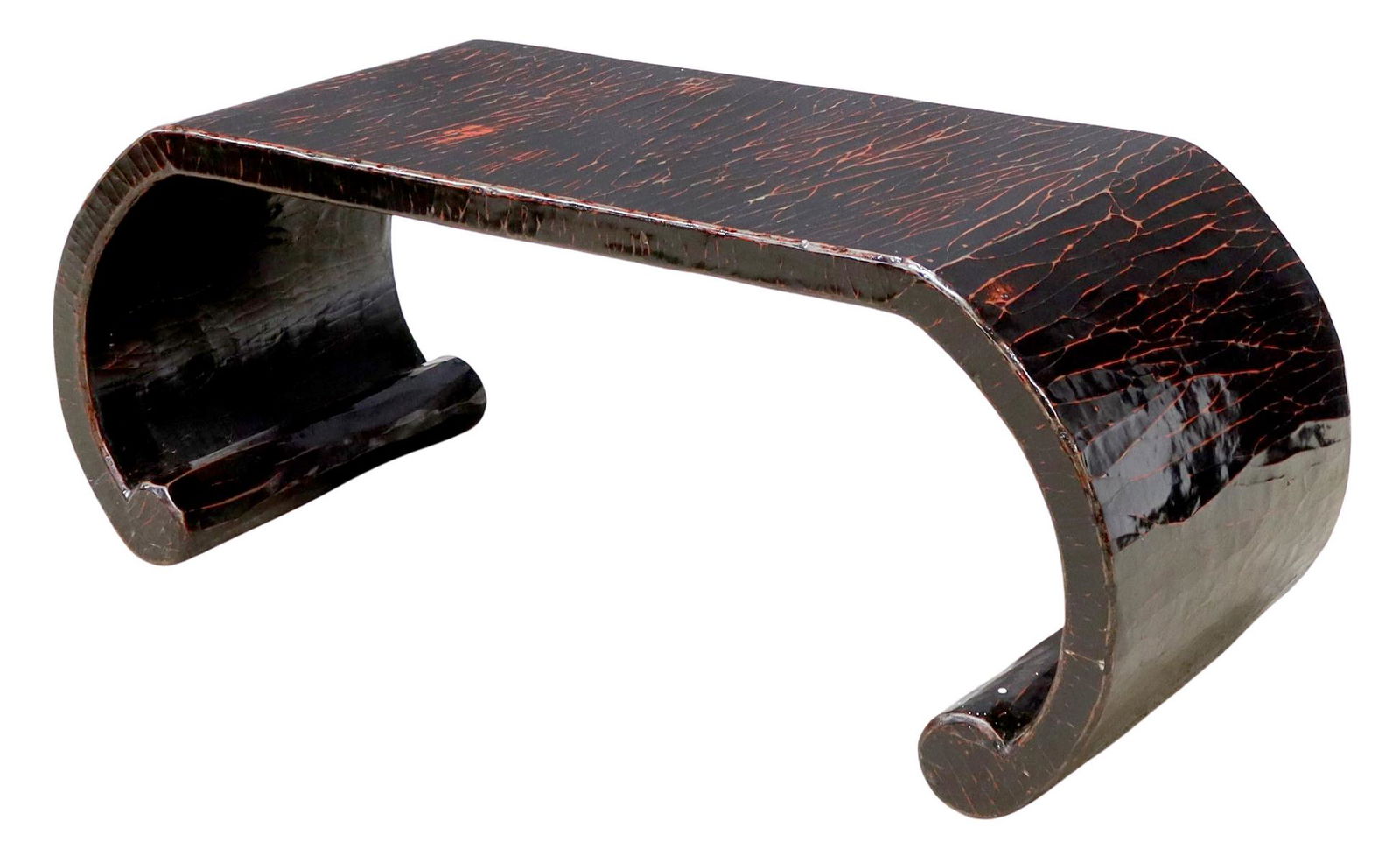 CHINESE LACQUERED LOW SCROLL TABLE (1 of 4)