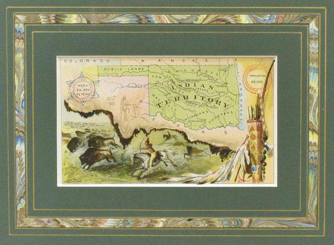 ARBUCKLES INDIAN TERRITORY MAP, C.1889 (1 of 3)