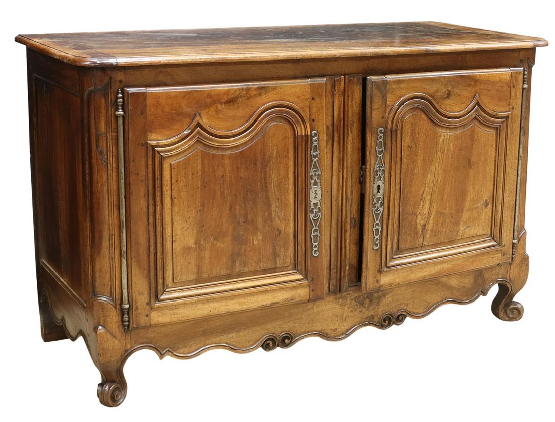 FRENCH PROVINCIAL LOUIS XV STYLE WALNUT SIDEBOARD (1 of 5)