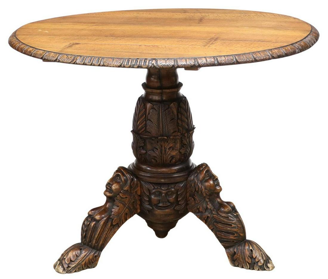 CONTINENTAL RENAISSANCE REVIVAL PEDESTAL TABLE (1 of 5)