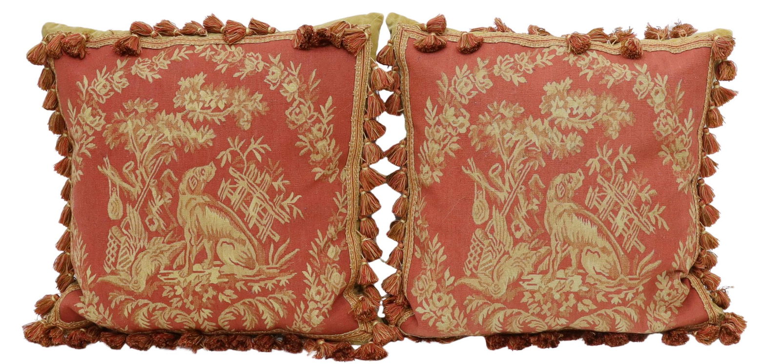 (2) DECORATIVE TAPESTRY-FRONT THROW PILLOWS (1 of 3)