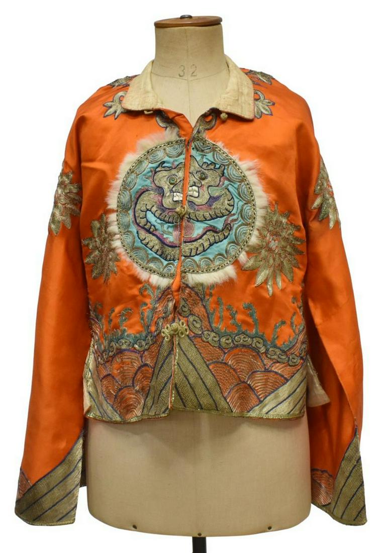 CHINESE DRAGON EMBROIDERED SILK SHORT JACKET (1 of 6)