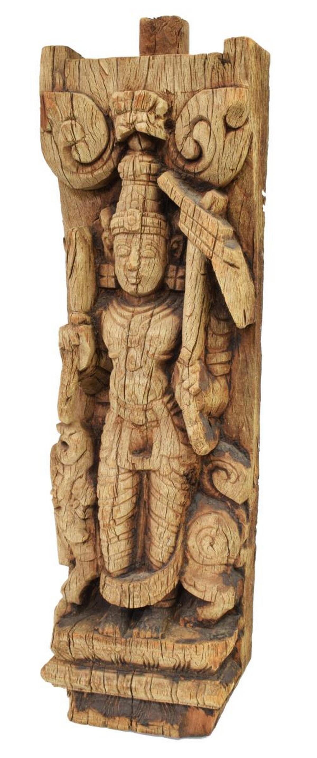 SOUTHERN INDIA HINDU CARVED TEAK BHAIRAVA SHIVA (1 of 5)