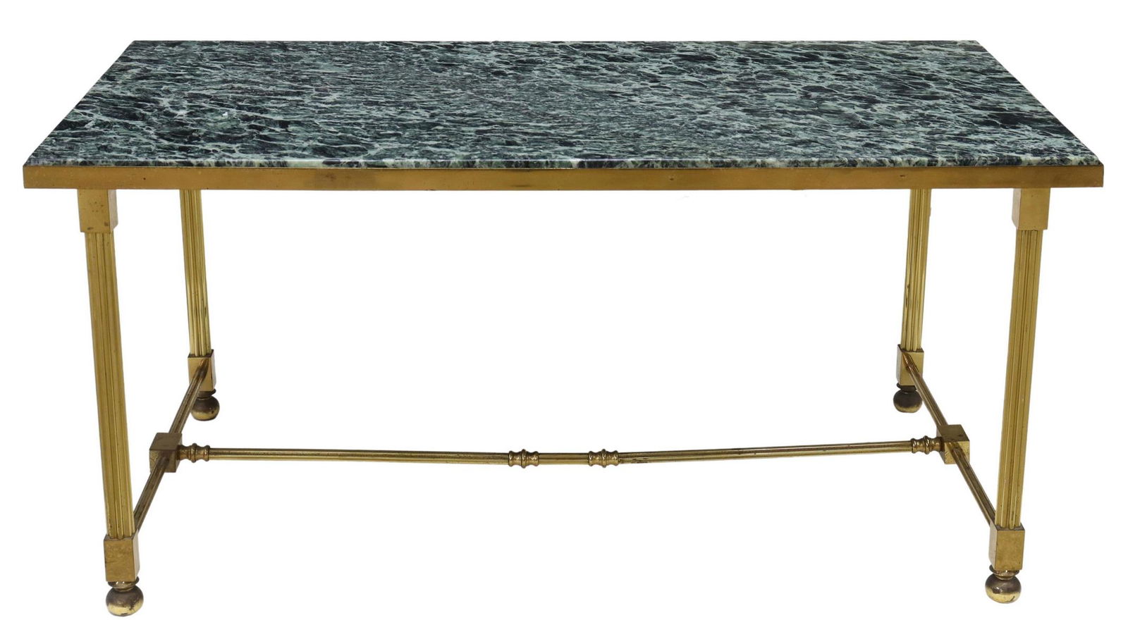 FRENCH MARBLE-TOP GILT METAL COFFEE TABLE (1 of 4)