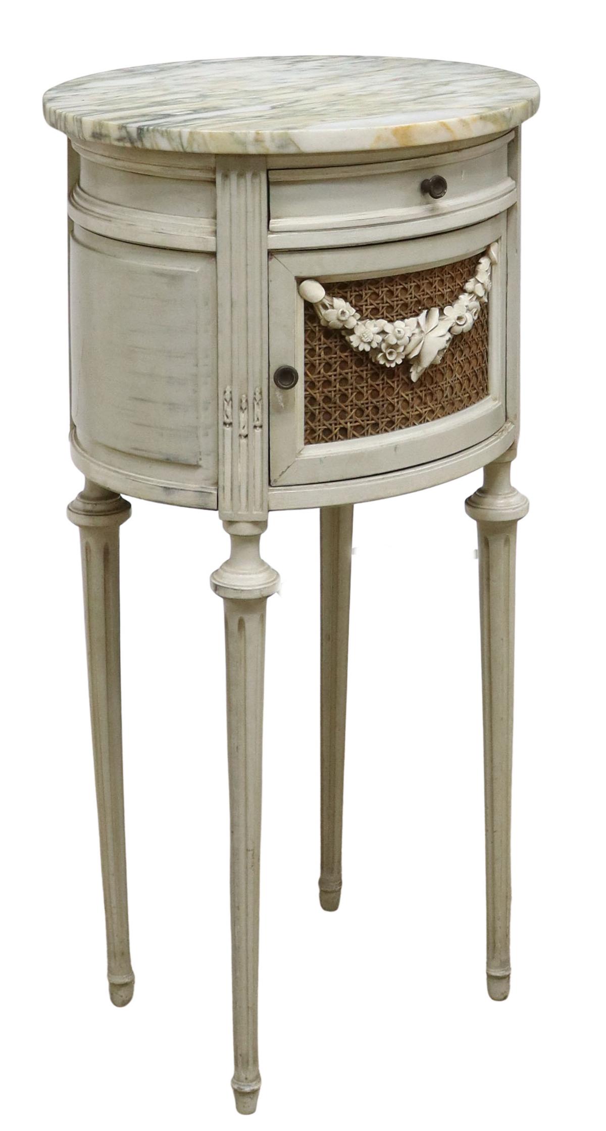 FRENCH LOUIS XVI STYLE PAINTED NIGHTSTAND (1 of 4)