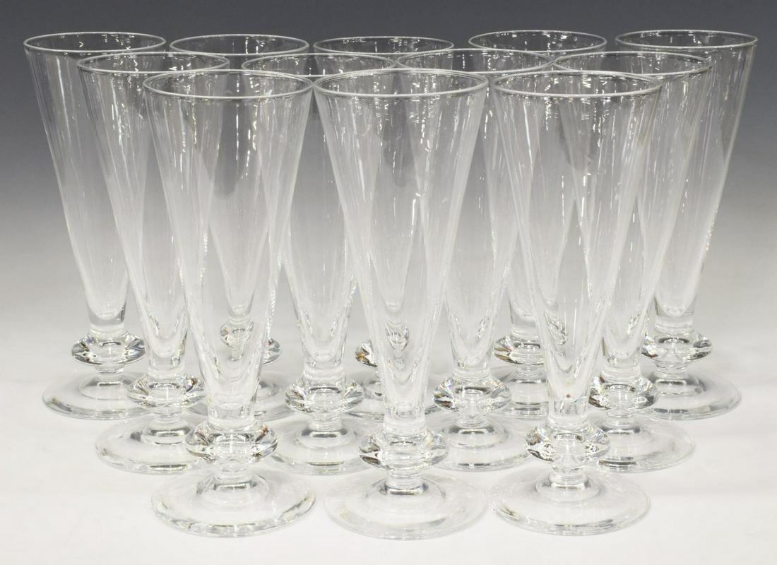 (12) STEUBEN 'TRUMPET' GLASS CHAMPAGNE FLUTES (1 of 4)
