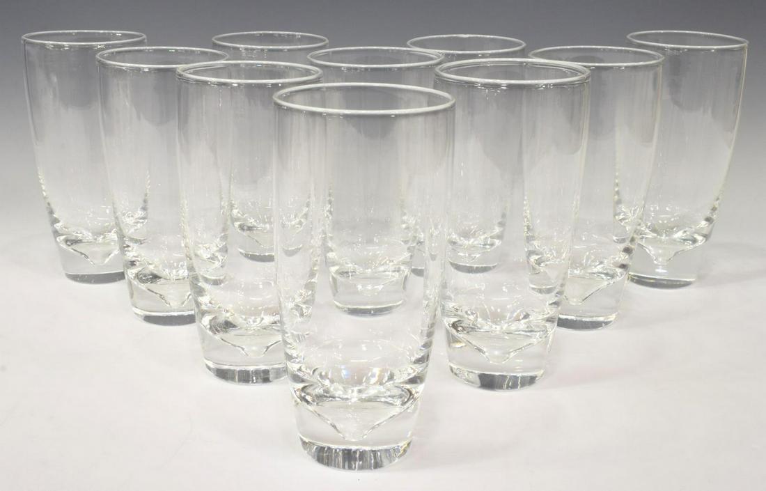 (10) STEUBEN 'DIMPLE' GLASS CRYSTAL TUMBLERS (1 of 4)