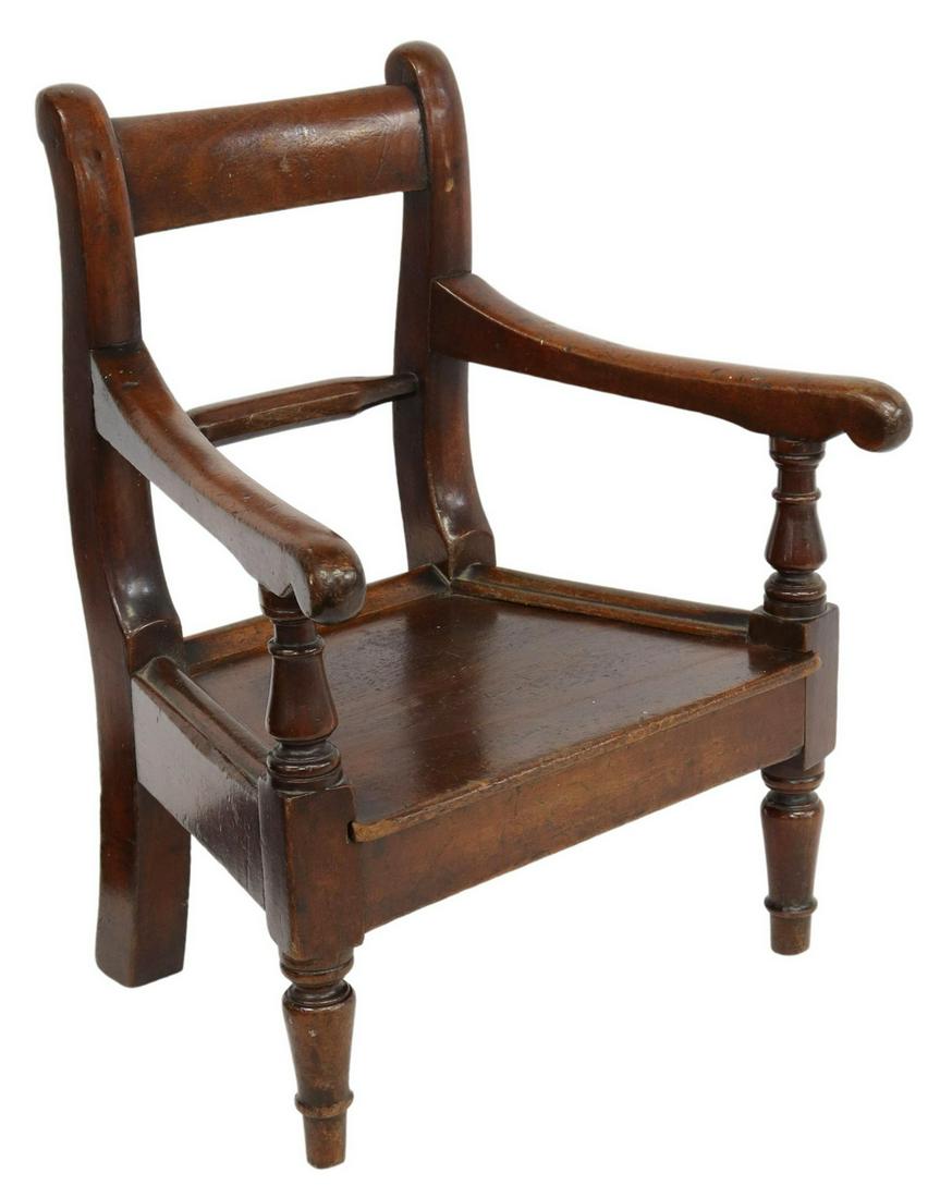 GEORGIAN STYLE MAHOGANY CHILD'S CHAIR (1 of 3)