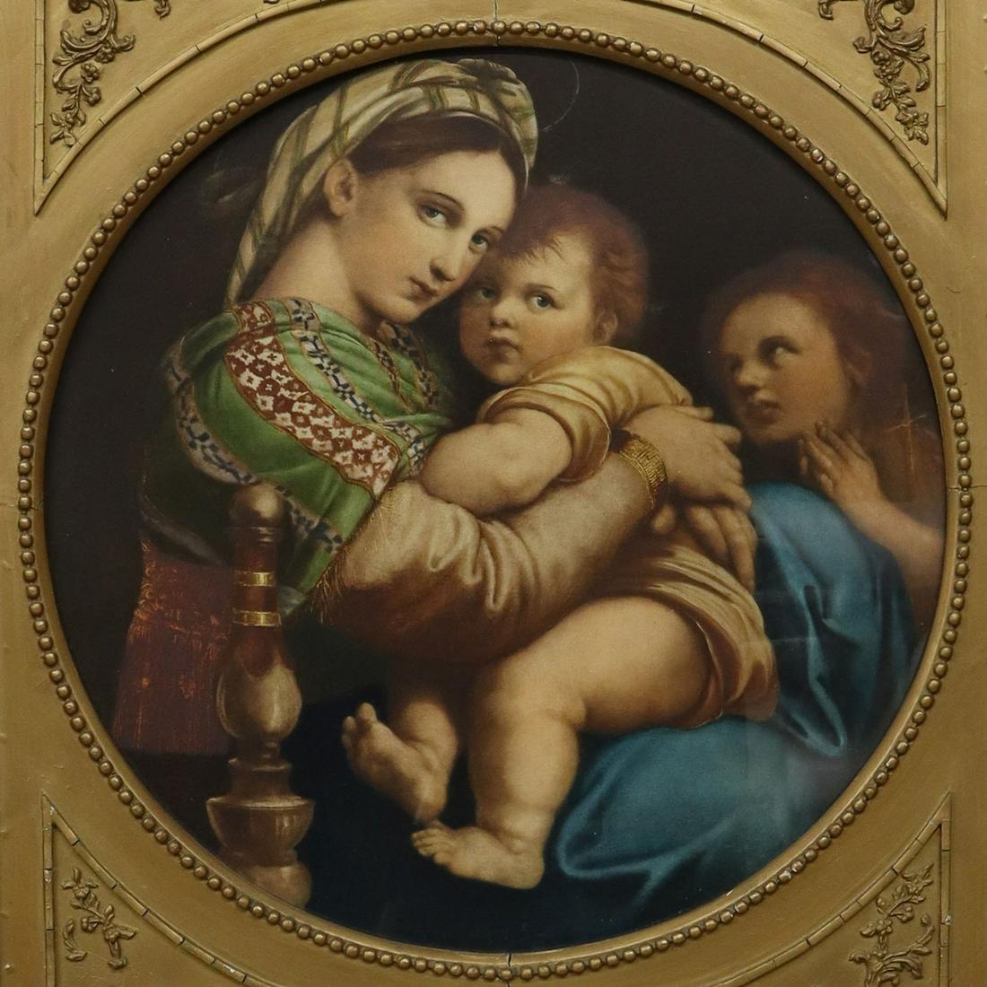 FRAMED MADONNA DELLA SEGGIOLA PRINT AFTER RAPHAEL (1 of 4)