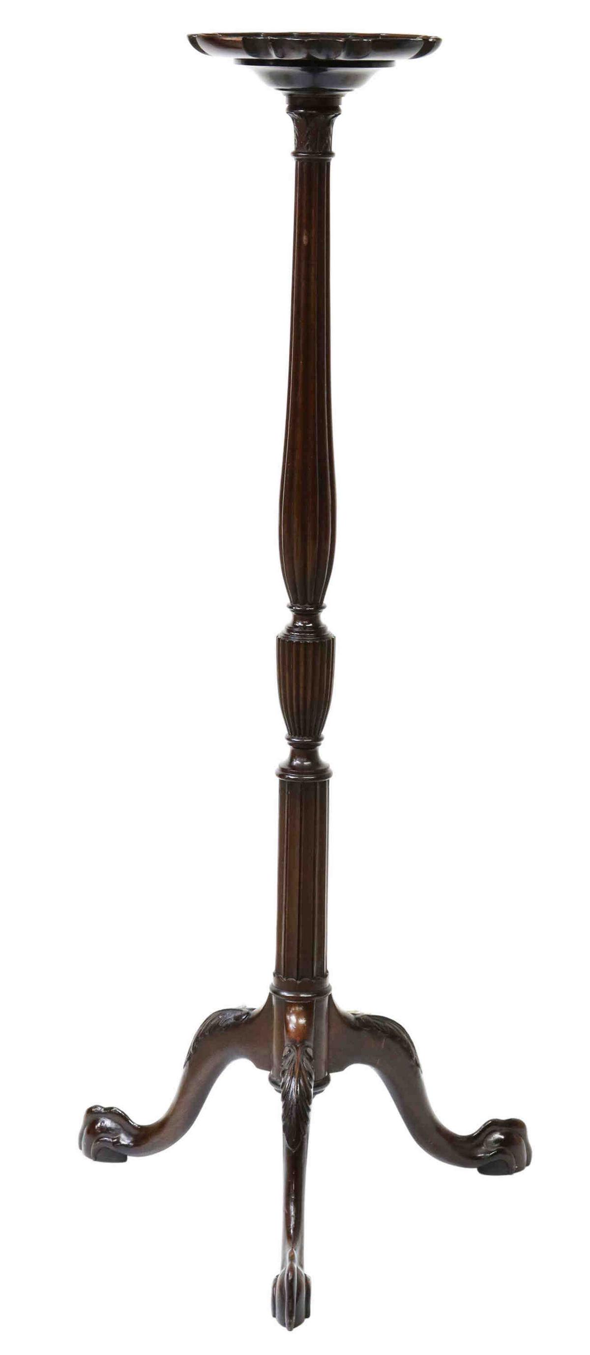 ENGLISH CHIPPENDALE STYLE MAHOGANY PLANT STAND (1 of 3)