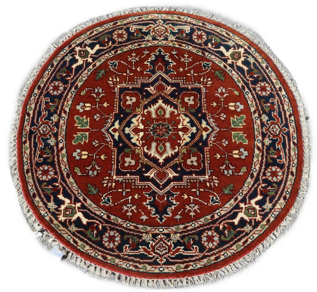 HAND-TIED PERSIAN SERAPI RUG, 3'11.5" X 4'1" (1 of 3)