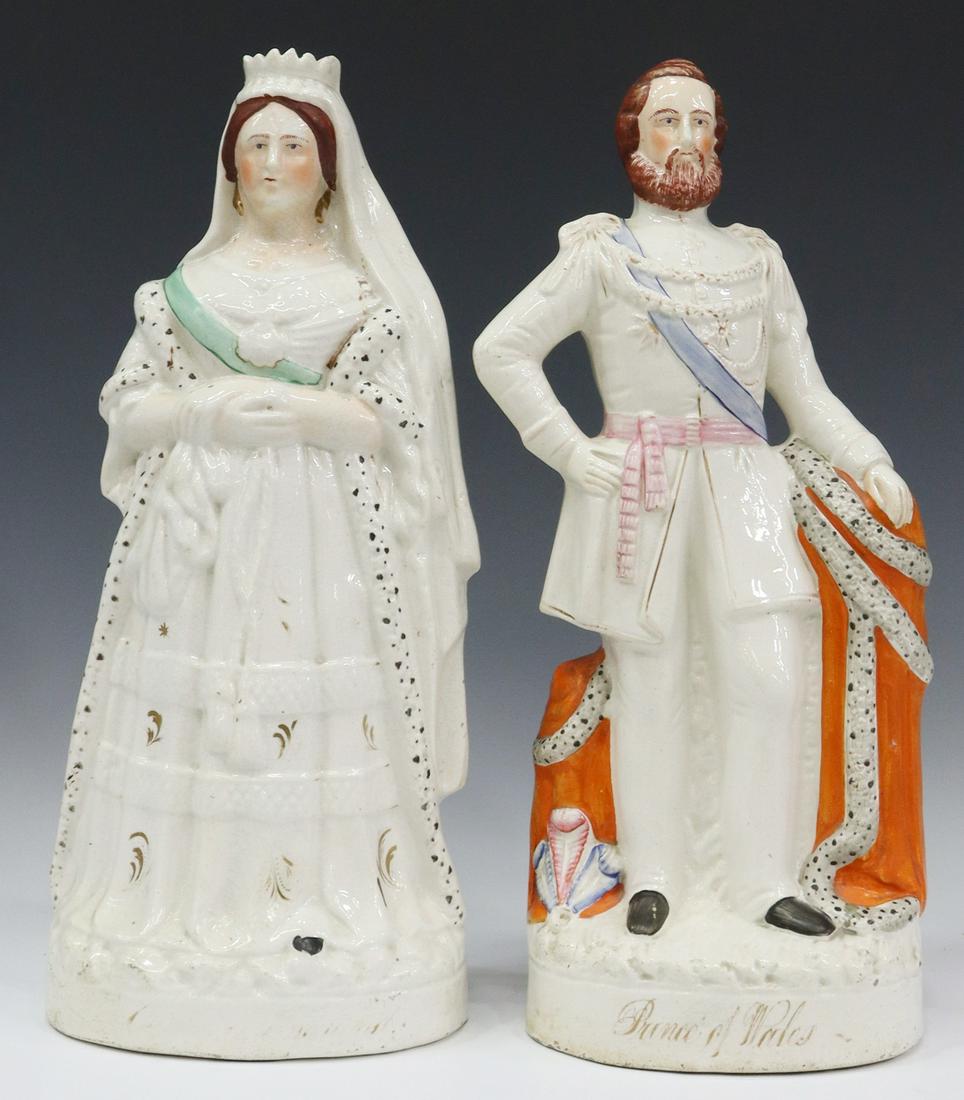 (2) STAFFORDSHIRE FIGURES VICTORIA & PRINCE EDWARD (1 of 4)