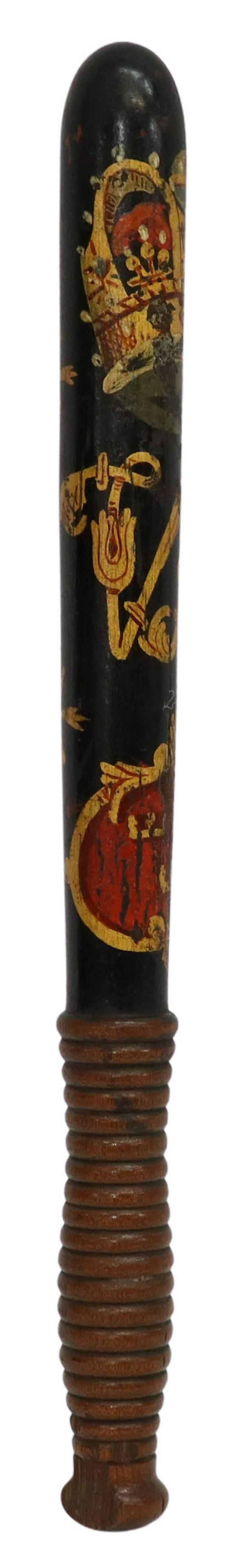ENGLISH VICTORIAN PAINTED POLICE TRUNCHEON BATON (1 of 3)