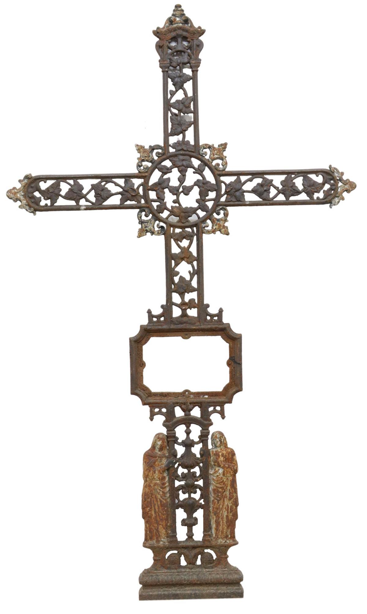 CAST IRON CROSS, 19TH C. (1 of 5)