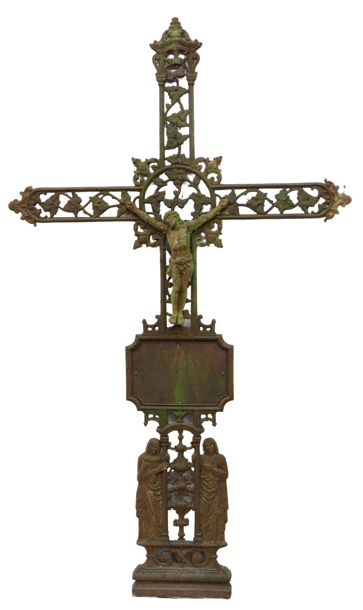CAST IRON CROSS, 19TH C. (1 of 5)