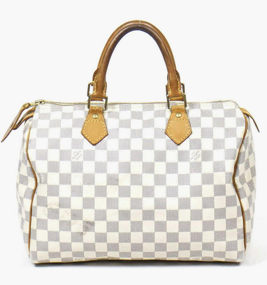 LOUIS VUITTON 'SPEEDY 30' DAMIER AZUR HANDBAG (1 of 7)