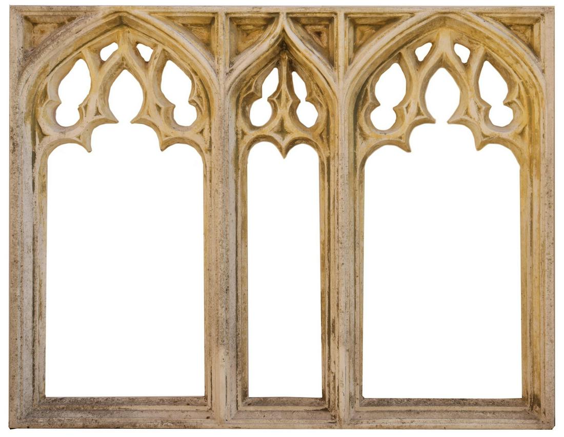 ARCHITECTURAL CAST STONE TRIPLE ARCH WINDOW (1 of 2)